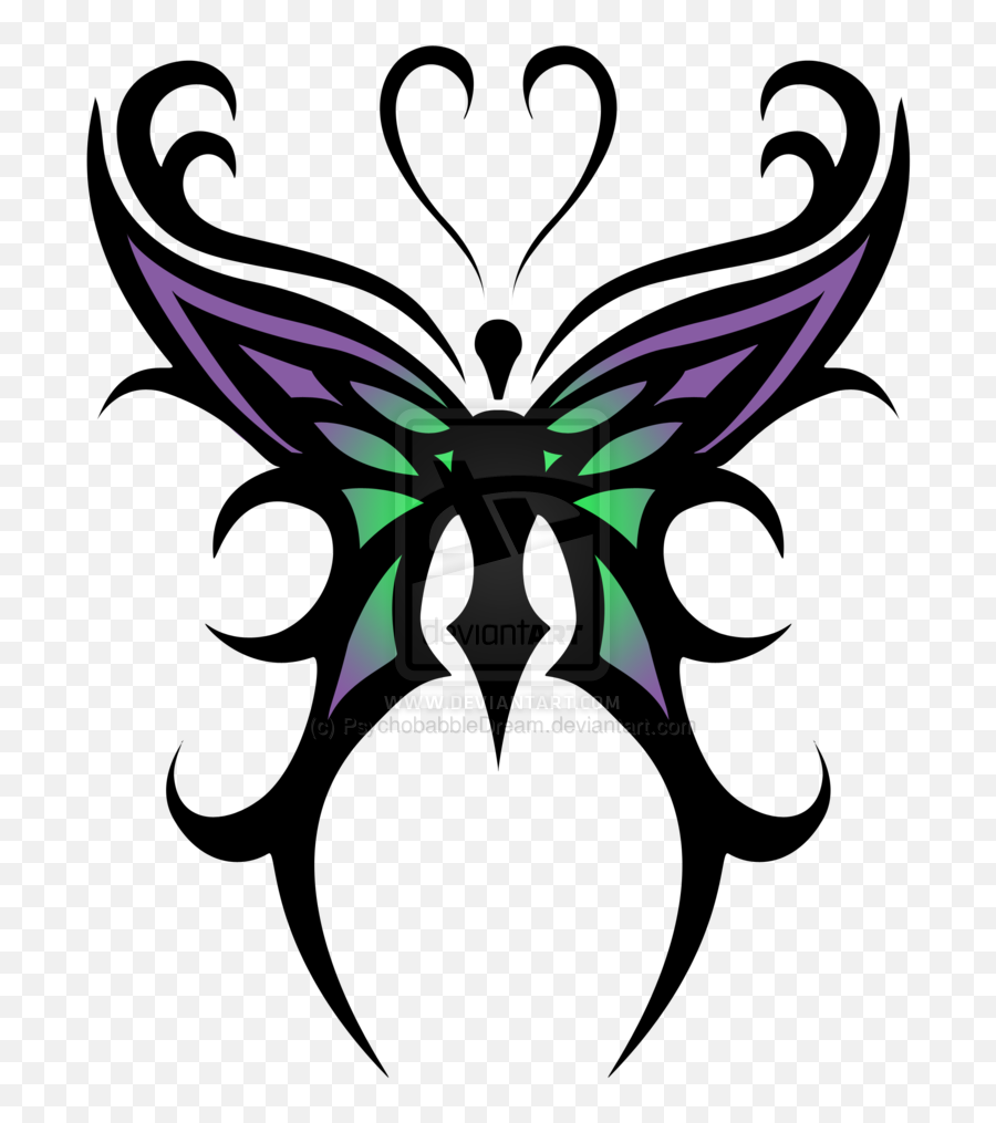 Tribal Butterfly Tattoo Design - Tribal Butterfly Tattoo Designs Png,Tribal Design Png