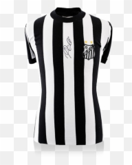 Pele Front Signed Retro Santos Shirt - Short Sleeve Png,Icon Sporting