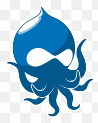 Download Cthulhu Drupal Icon - Water Drop With Face Logo png