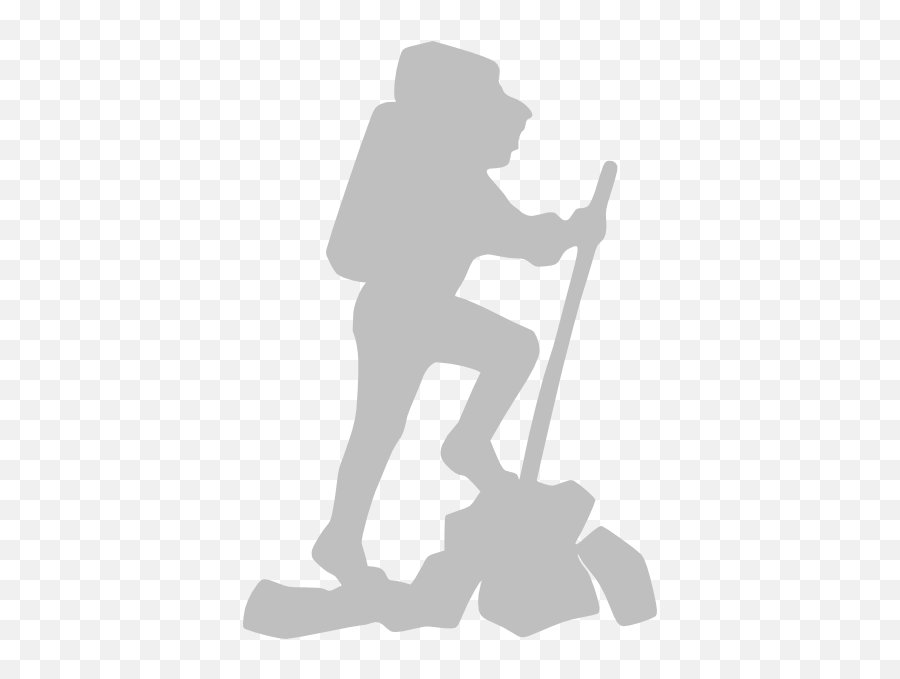 Download Hiker Grey Clip Art - Hiking Clipart Png Hiker Clip Art,Hiking Icon