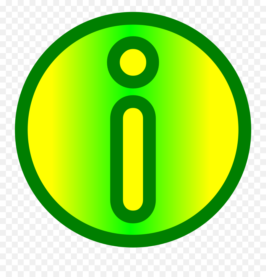 Green And Yellow Information Icon Free - Signo De Informacion Png,Information Icon Transparent