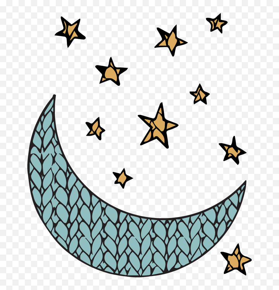 Obama - Crescent Moon And Stars Template Png,Knitting Png