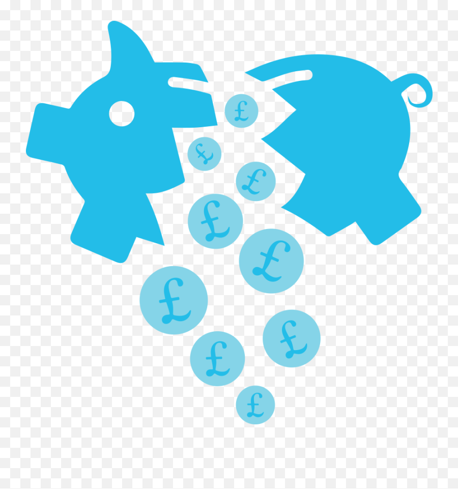 Download Broken Piggy Bank Png - Broken Piggy Bank Blue Png Piggy Bank,Piggy Bank Png