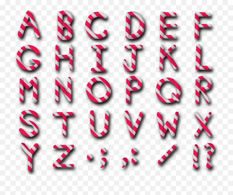 Candy Cane Alphabet 1 By Greypiffle - Candy Cane Alphabet Letters Png,Alphabet Png