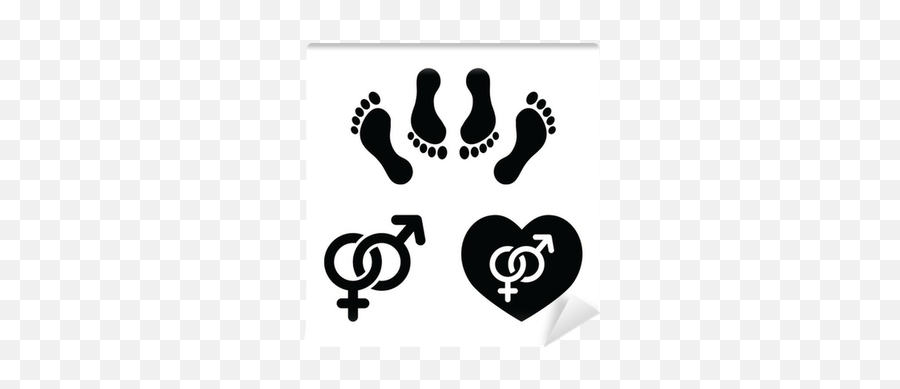 Wall Mural Couple Sex Making Love Icons Set - Pixersus Best Sexy Good Night Png,Sex Icon
