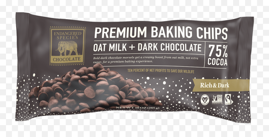 75 Oat Milk Dark Chocolate Chips - Oat Milk Dark Chocolate Chips Png,Chocolate Chip Icon