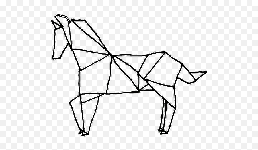 Download 28 Collection Of Origami Drawing Tumblr - Horse Outline Png,Tumblr Transparent Stickers