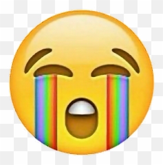Rainbow Crying Emoji Cryingemoji Freetouse - Sad Emoji Crying Png,Crying Emoji Png