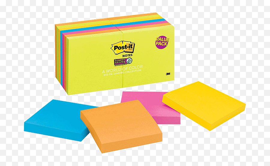 Post - It Notes Super Sticky Rio De Janeiro Color Collection 14 Pads 1260 Total Sheets 3 X 3 U2022 Thirstyrun Post It Notes Cape Town Collection Png,Post It Note Png