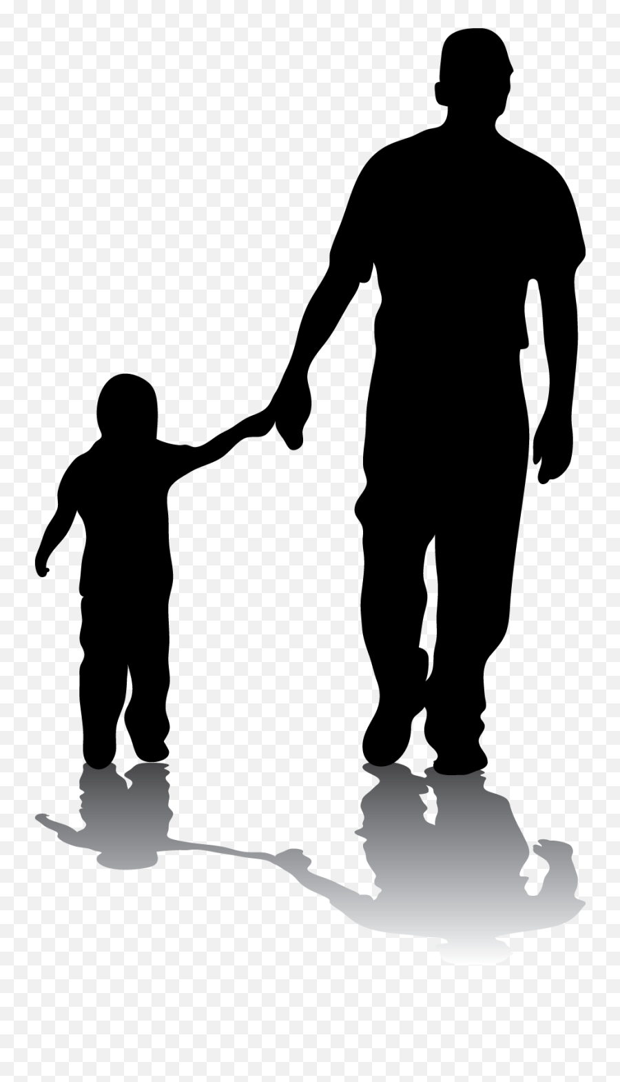 Father Silhouette Son Daughter Family - Father Png Download Happy Day 2011,Family Walking Png