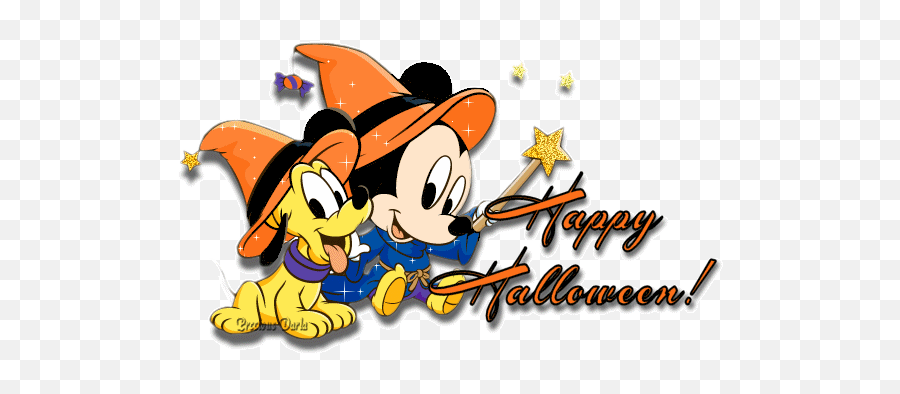 Happy Halloween - Disney Halloween Myniceprofilecom Mickey Et Pluto Bebe Png,Halloween Gif Transparent