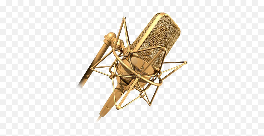Gold - Microphone Gold Music Logo Png Full Size Png Mic Gold Png,Microphone Logo Png