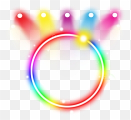 Mq Circle Circles Rainbow Rainbows Neon - Neon Lamp With Transparent Background Png,Rainbow Circle Png