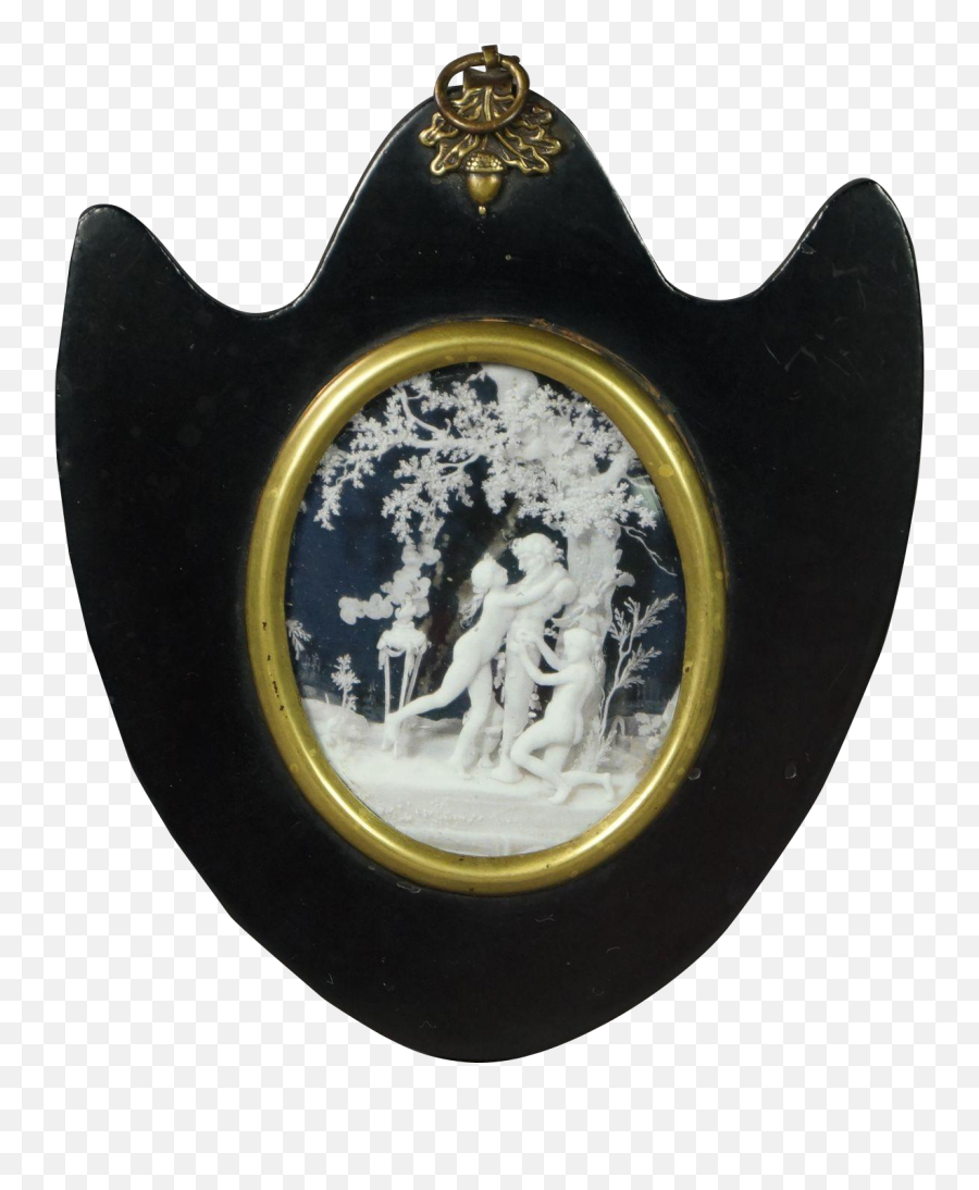 19th Century Regency Empty Portrait Miniature Frame Papier - Badge Png,Shield Shape Png