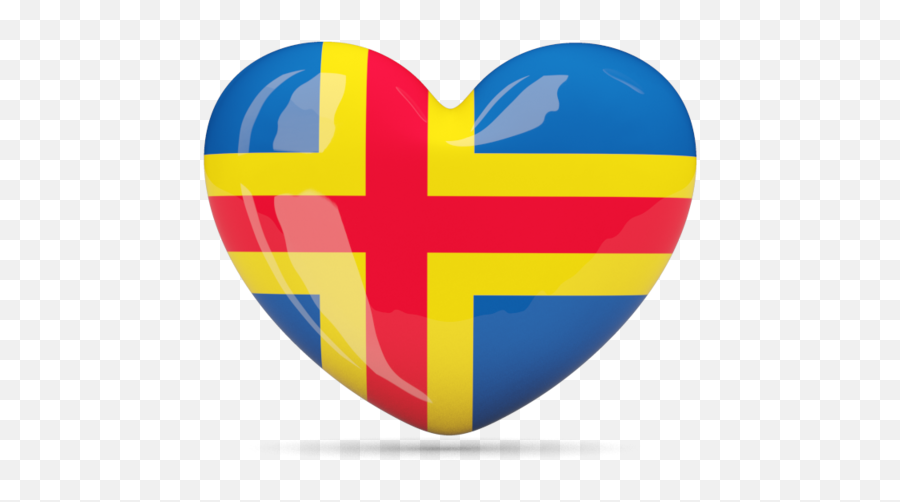 Heart Icon Illustration Of Flag Aland Islands - Heart Png,Heart Icon Transparent Background