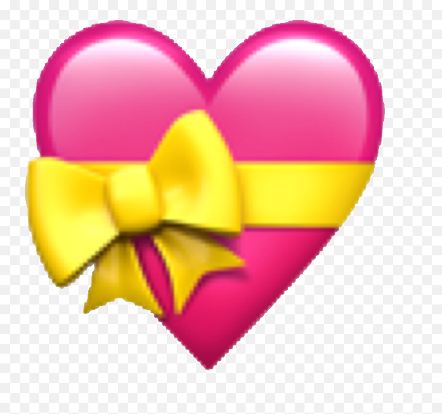 Download Hd Hearts Emojis Emojisticker Emojiheart - Heart Heart With Bow Emoji Png,Heart Emojis Png
