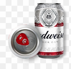 Download Hd Budweiser 25 Oz Can Bottle Cooler Huggie Classic - Lager png