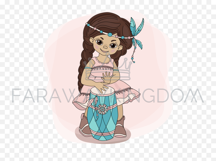 Pocahontas Drum Indian Princess Hero - Vector Graphics Png,Pocahontas Png