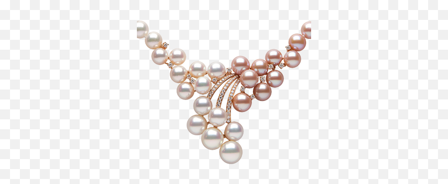 0300pf Yoko London Blossom Necklace 350 - Pearl Pendant Png,Pearl Necklace Png