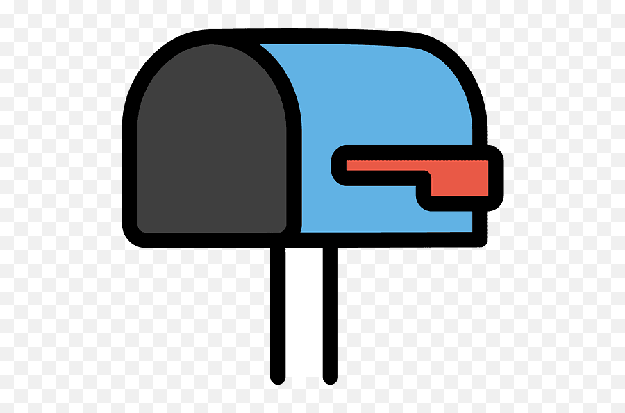 Mailbox With Lowered Flag Emoji Clipart - Post Clipart Png,Mailbox Transparent