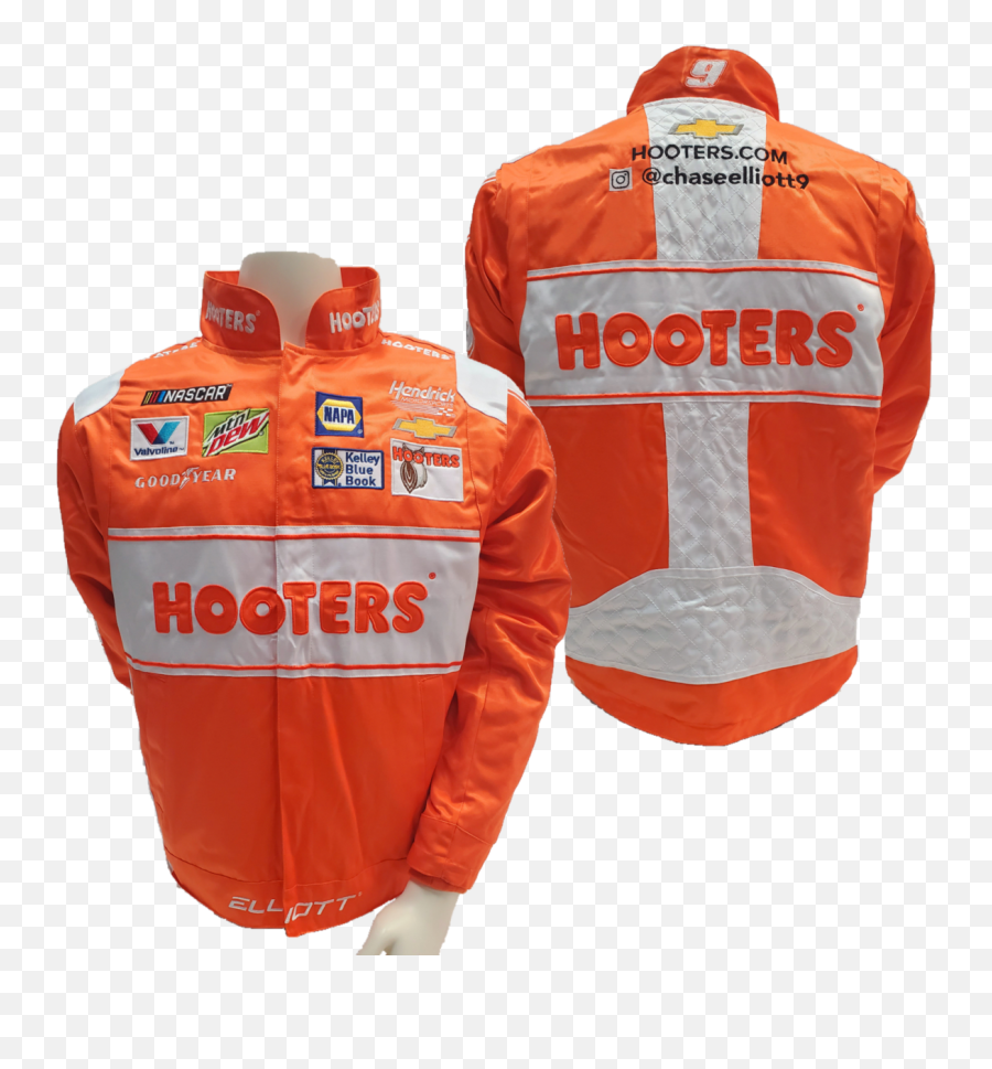 2019 Hooters Orange U0026 White Pit Jacket - Vest Png,Hooters Logo Png