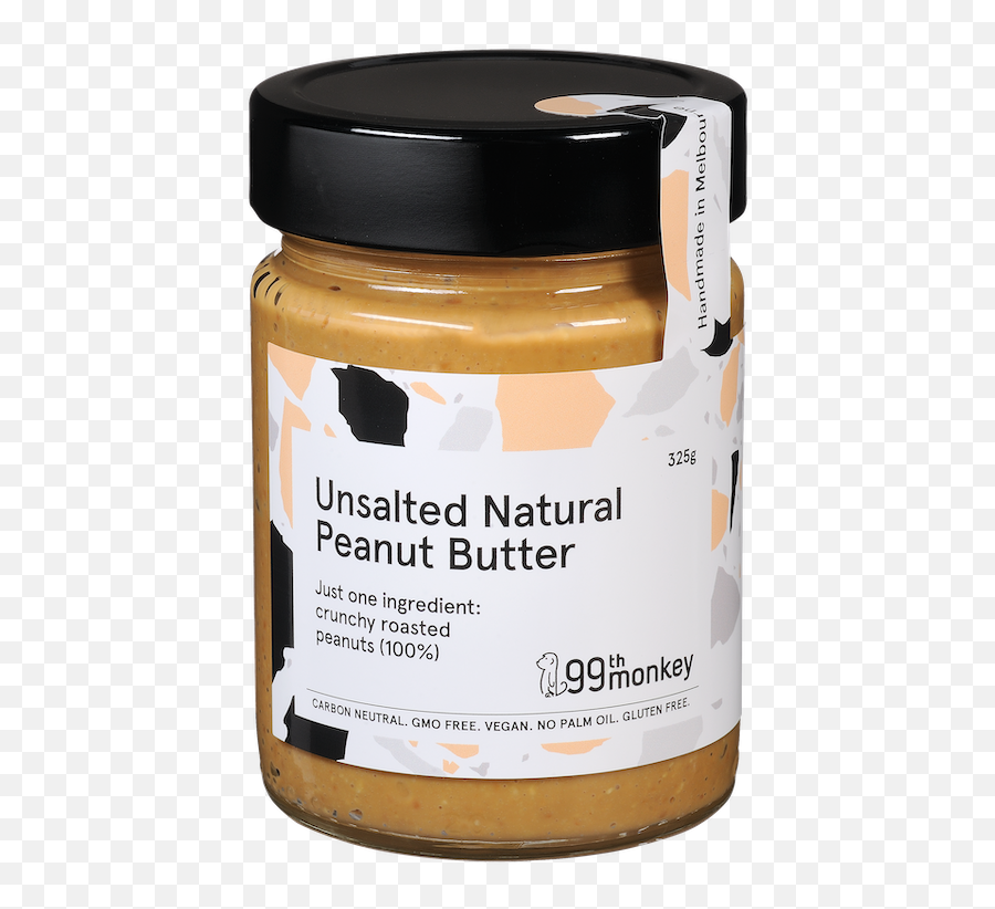 99th Monkey - Unsalted Natural Peanut Butter 300g 99 Monkeys Peanut Butter Png,Peanut Butter Png