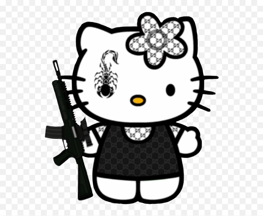 Glock Shoota Shoot Gun Guns Shooter Hello Kitty - Goth Hello Kitty Png,Hellokitty Png