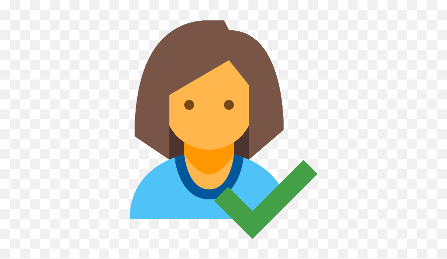 Checked User Female Icon - Profile Avatar Png,Female Png