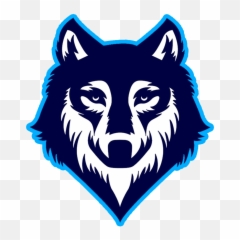 Blue Gray Wolf Drawing Logo Free - Transparent png