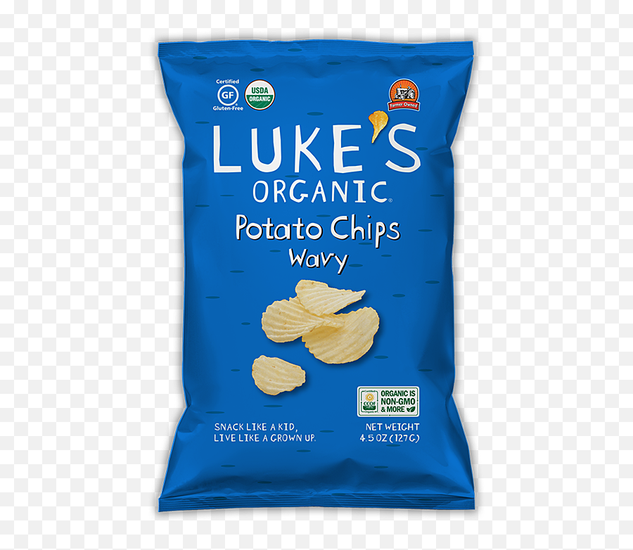 Wavy Potato Chips Lukeu0027s Organic Vegan - Organic Sea Salt Potato Chips Png,Potato Chips Png