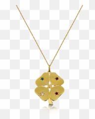 A Retro Dear Four Leaf Clover Charm Necklace By Cartier Png