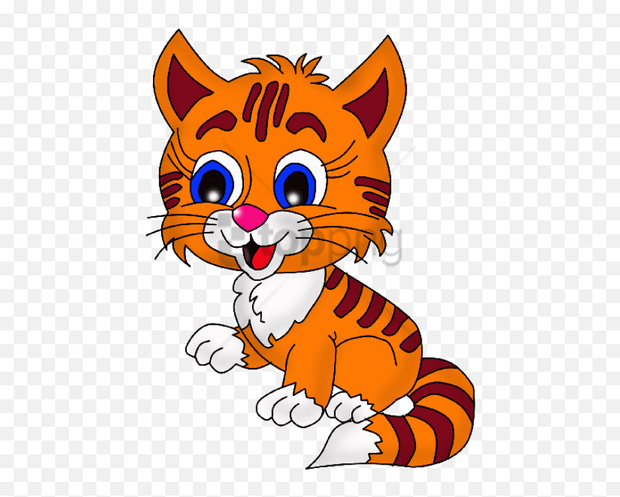 Download Hd Free Png Cat Transparent Background - Transparent Background Cat Cartoon Png,Cat Clipart Transparent