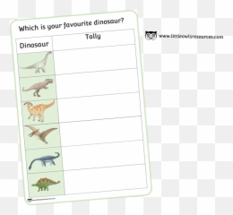 Free Dinosaur Tally Printable Early Png
