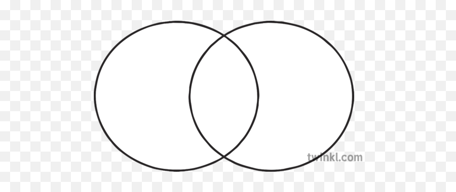 Venn Diagram Maths Data Handling Ks1 Black And White - Venn Diagram Black And White Png,Transparent Venn Diagram