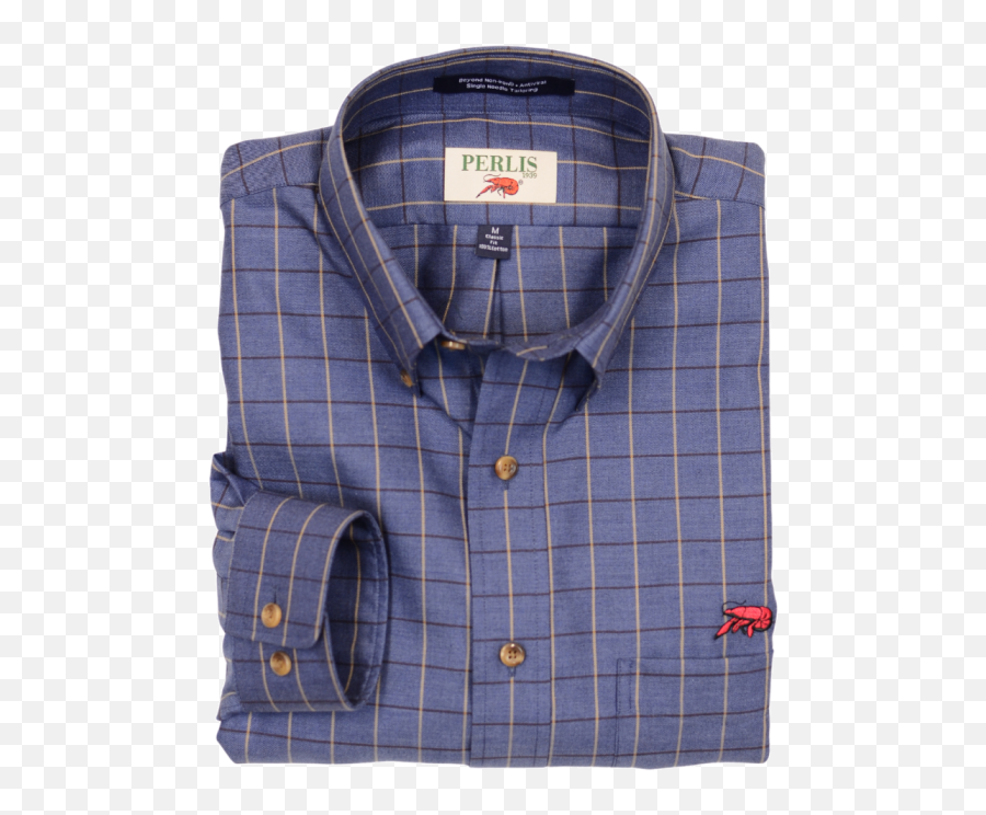 Crawfish Heather Navy Window Pane Wrinkle - Free Classic Fit Solid Png ...