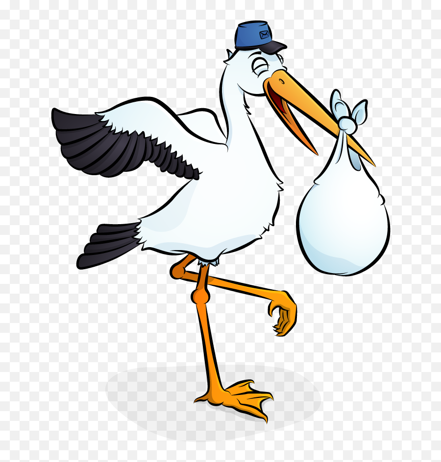 Stork Clipart Baby Transparent Background - Transparent Stork Clipart Png,Baby Transparent Background