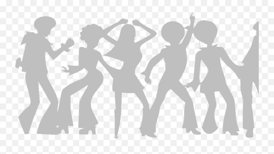 Dancing Sihlouettes Clip Art - African American Line Dancing Png,70s Png