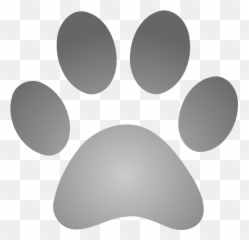 Paw Print Outline Png - Transparent Grey