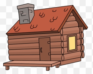How To Draw A Log Cabin - Horizontal png