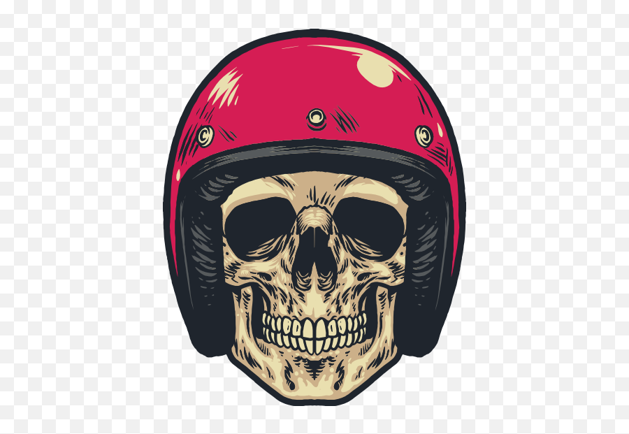 Helmet Skull Motorcycle Stickers - Motorcycle Skull Shop Stickers Png,Icon Skeleton Skull Motorcycle Helmet