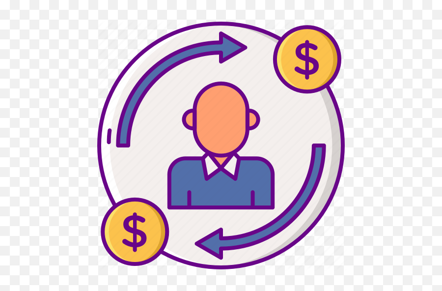 Cycle Money Person Remarketing Icon - Download On Iconfinder Happy Png,Cycle Icon Vector