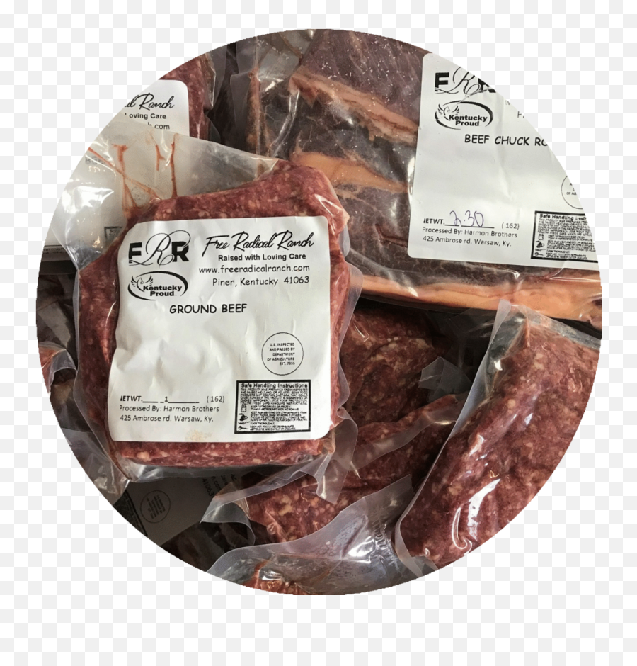 Products U2014 Free Radical Ranch - Sujuk Png,Ground Beef Png