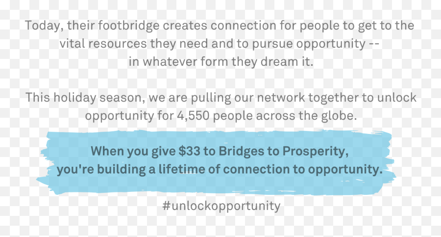 Donate To Unlock Opportunity - 2019 Year End Appeal Language Png,Footbridge Icon