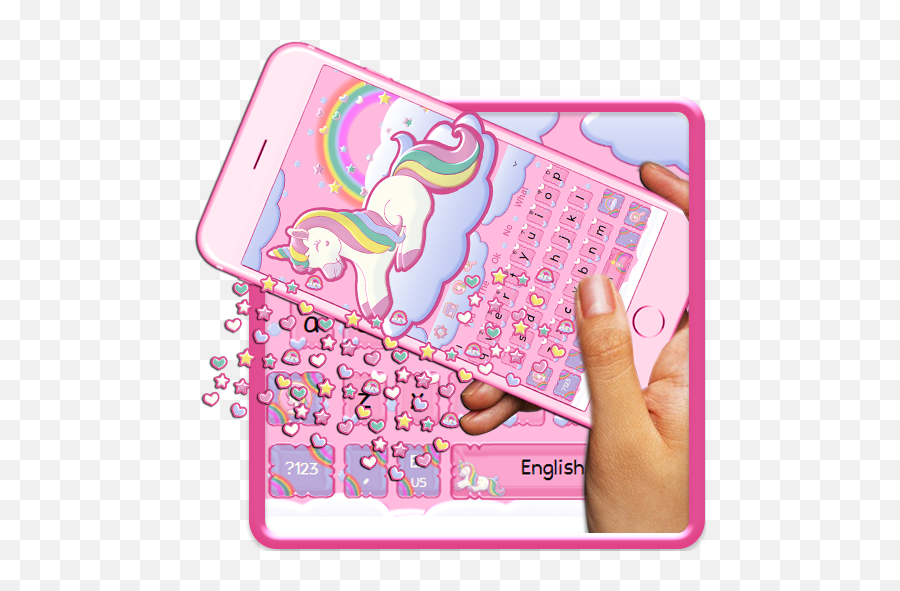 Unicorn Rainbow 3d Keyboard Theme Apk - Girly Png,Pretty Unicorn Icon