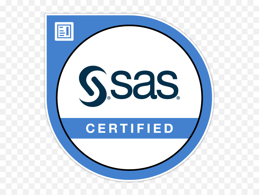 Sas Certified Advanced Programmer For 9 - Credly Base Sas Certification Png,Sql Developer Icon