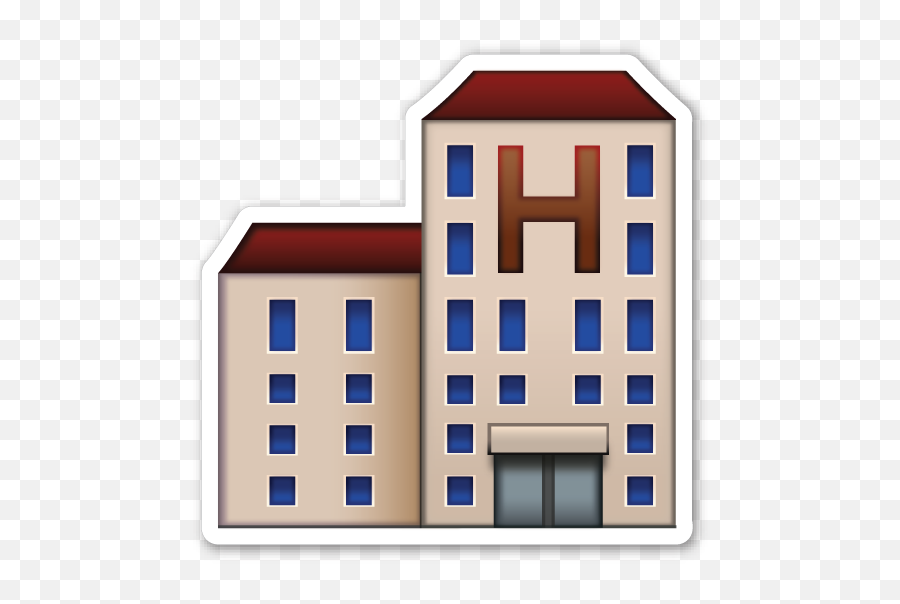 Download Hd Hotel Icon Emoji Stickers Emojis - Emoji Hotel Png,Hotel Building Icon