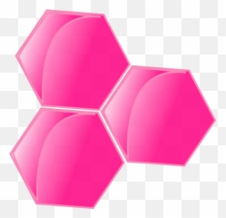 Beehive Clip Art - vector clip art online Pink Honeycomb Clipart png
