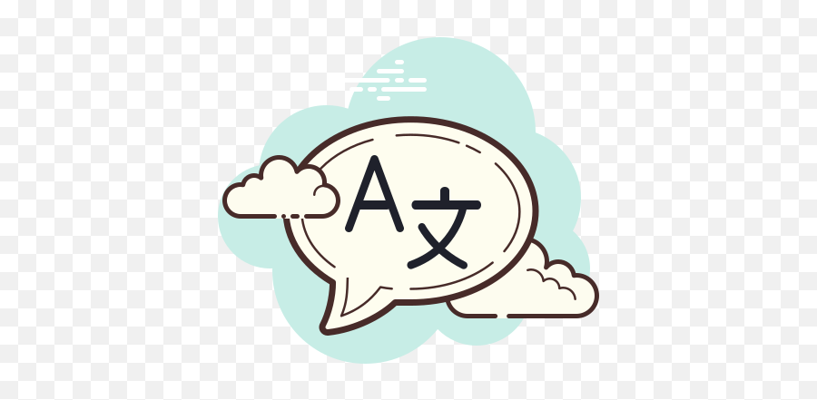 Language Icon In Cloud Style - Signos De Interrogacion Aesthetic Png,Languages Icon Vector