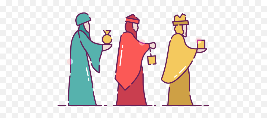 Three Wisemen Bringing Gifts Christmas Free Icon - Icon Clipart Three Wise Men Gifts Png,Nativity Scene Icon