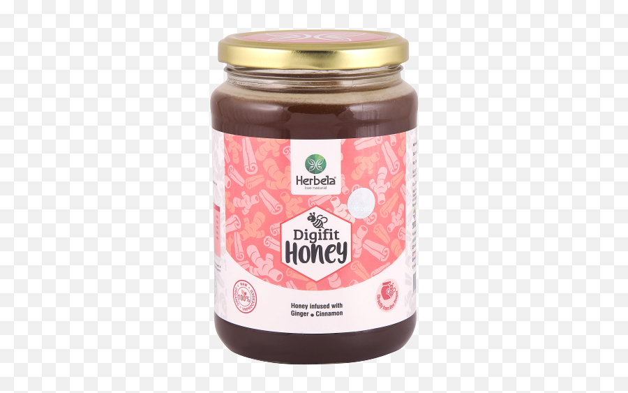 Digifit Organic Honey With Ginger And Cinnamon 1kg - Herbela Food Png,Honey Transparent